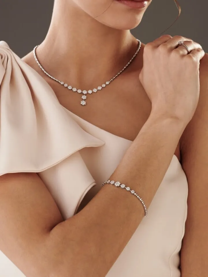 Naszyjnik z białego złota z brylantami - 1,91 ct - próba 585