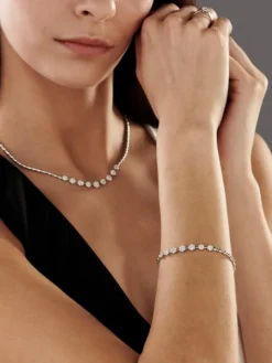 Naszyjnik z białego złota z brylantami - 1,16 ct - próba 585