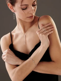 Naszyjnik z białego złota z brylantami - 0,52 ct - próba 750