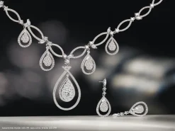 Naszyjnik z białego złota z diamentami - 3,93 ct - próba 585