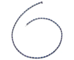 Naszyjnik z białego złota z brylantami - 0,32 ct - próba 585