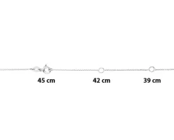 Naszyjnik z białego złota z brylantami - 0,75 ct - próba 585