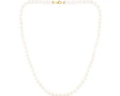 Naszyjnik z elementami z  żółtego złota - perły
