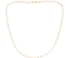 Naszyjnik z elementami z żółtego złota - perły
