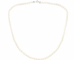 Naszyjnik z elementami z białego złota - perły