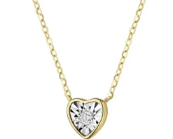 Naszyjnik z żółtego i białego złota z brylantami - 0,70 ct - próba 585