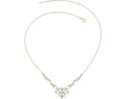 Naszyjnik z żółtego złota z brylantami - 0,45 ct - próba 585