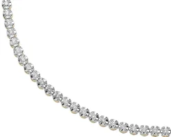 Naszyjnik z żółtego złota z brylantami - 43 cm, - 0,80 ct - próba 585