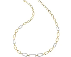 Naszyjnik z żółtego złota z brylantami - 1,32 ct - próba 585