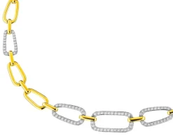 Naszyjnik z żółtego złota z brylantami - 1,32 ct - próba 585