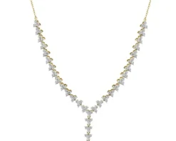 Naszyjnik z żółtego złota z brylantami - 2,00 ct - próba 585