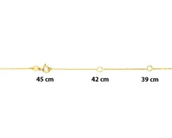 Naszyjnik z żółtego złota z diamentami - gwiazda, Księżyc - 0,01 ct - próba 375