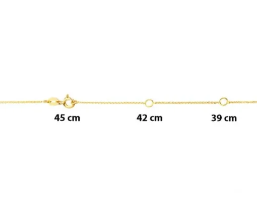Naszyjnik z żółtego złota z diamentami - gwiazda, Księżyc - 0,01 ct - próba 375
