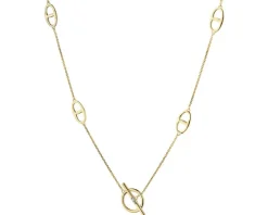 Naszyjnik z żółtego złota z diamentem - koło - 0,005 ct - próba 375