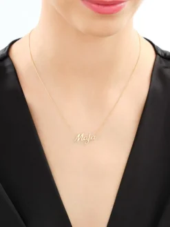 Naszyjniki z żółtego złota z diamentem - Maja - 0,005 ct - próba 375