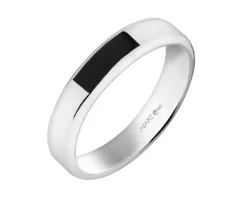 Obrączka srebrna z emalią