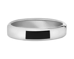 Obrączka srebrna z emalią