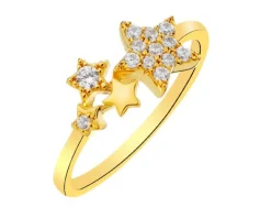 Pierścionek srebrny - gwiazdy