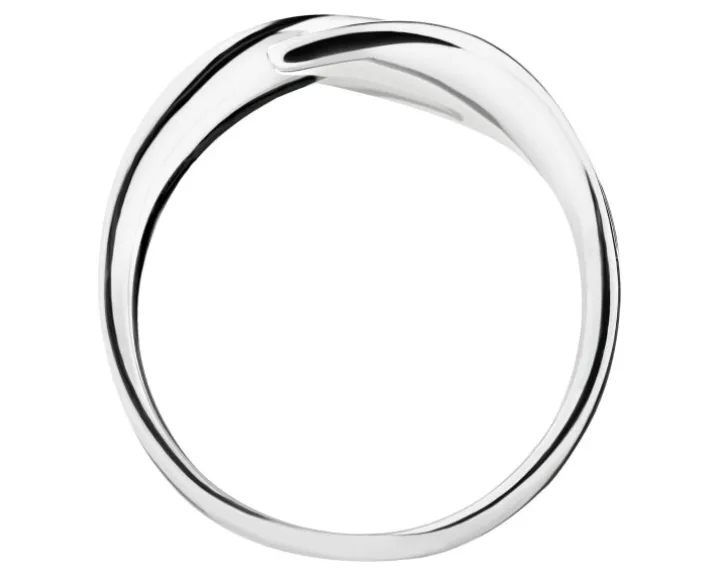 Pierścionek srebrny - liście