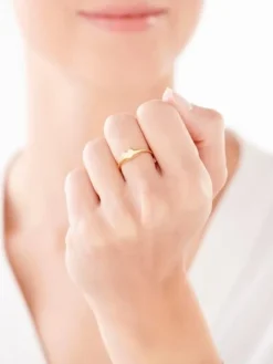 Pierścionek srebrny - sygnet - serce