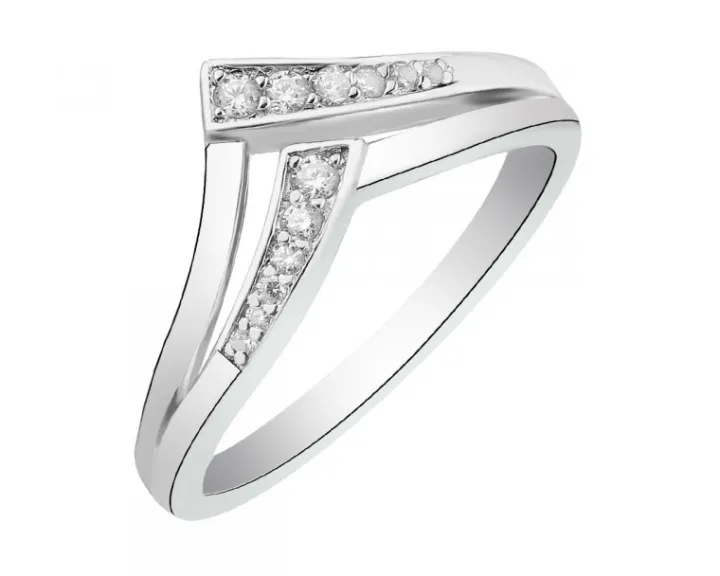Pierścionek srebrny z cyrkoniami
