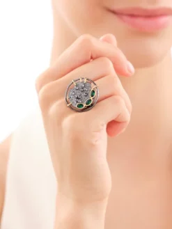 Pierścionek srebrny z cyrkoniami