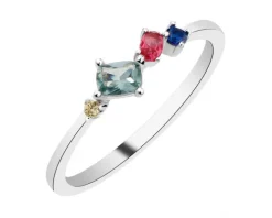 Pierścionek srebrny z cyrkoniami