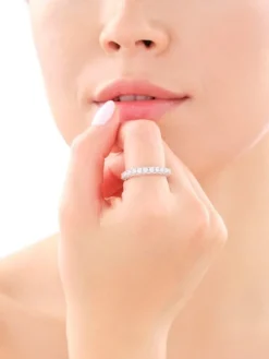 Pierścionek srebrny z cyrkoniami - Eternity