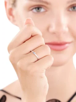 Pierścionek srebrny z cyrkoniami