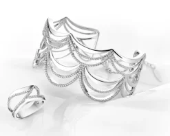 Pierścionek srebrny z cyrkoniami