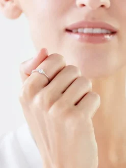 Pierścionek srebrny z cyrkoniami