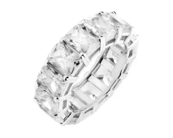 Pierścionek srebrny z cyrkoniami - Eternity