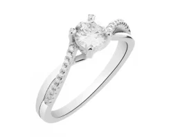 Pierścionek srebrny z cyrkoniami