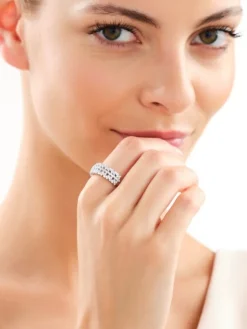 Pierścionek srebrny z cyrkoniami