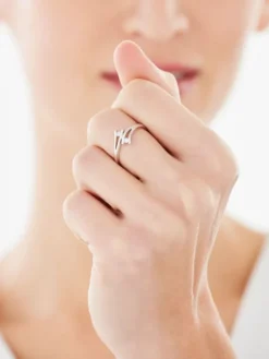 Pierścionek srebrny z cyrkoniami