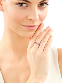 Pierścionek srebrny z cyrkoniami