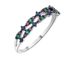 Pierścionek srebrny z cyrkoniami