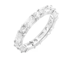 Pierścionek srebrny z cyrkoniami - Eternity