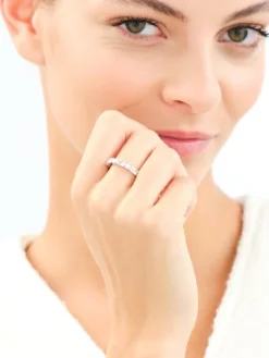 Pierścionek srebrny z cyrkoniami - Eternity