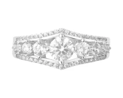 Pierścionek srebrny z cyrkoniami