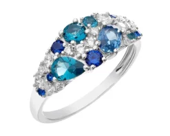 Pierścionek srebrny z cyrkoniami