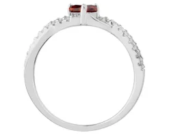 Pierścionek srebrny z cyrkoniami - serce