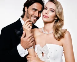 Pierścionek srebrny z cyrkoniami - Eternity