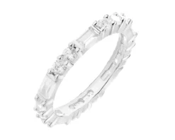 Pierścionek srebrny z cyrkoniami - Eternity