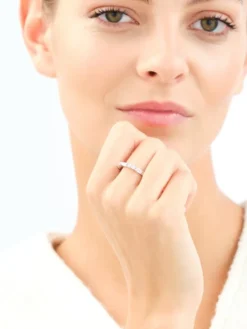 Pierścionek srebrny z cyrkoniami - Eternity