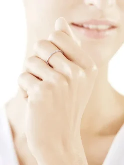 Pierścionek srebrny z cyrkoniami - Eternity