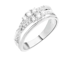 Pierścionek srebrny z cyrkoniami