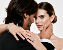 Pierścionek srebrny z cyrkoniami - Eternity