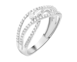 Pierścionek srebrny z cyrkoniami