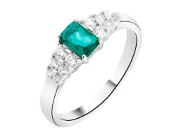 Pierścionek srebrny z cyrkoniami